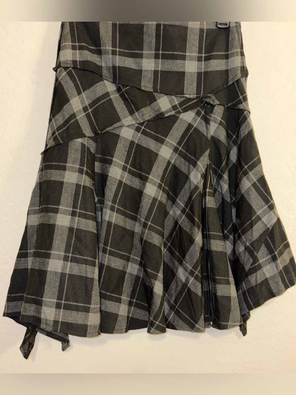 Vintage FORVER 21 Y2K Plaid Tartan Layered Midi Skirt Goth Grunge S layers - Picture 4 of 9
